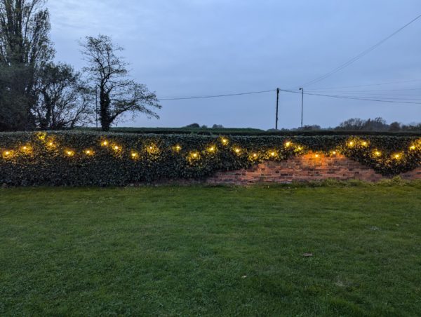 Hire Outdoor Festoon. Warm white, modular festoon (very high density - 0.33m bulb spacing) in 25m lengths, connectable up to 100m in one run.