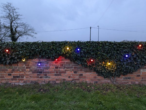 Hire Colourful Outdoor Festoon. Colourful, modular festoon (high density - 0.5m bulb spacing) in 10m lengths, colour options, connectable up to 100m.